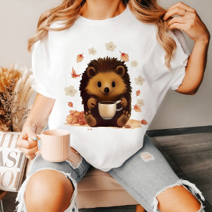 Hedgehog Drinking Coffee Amazing Gift idea T-Shirt