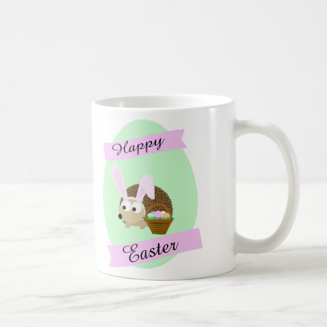 Hedgehog Easter Bunny Coffee Mug (Right)