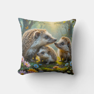 Hedgehog Family Pillow
