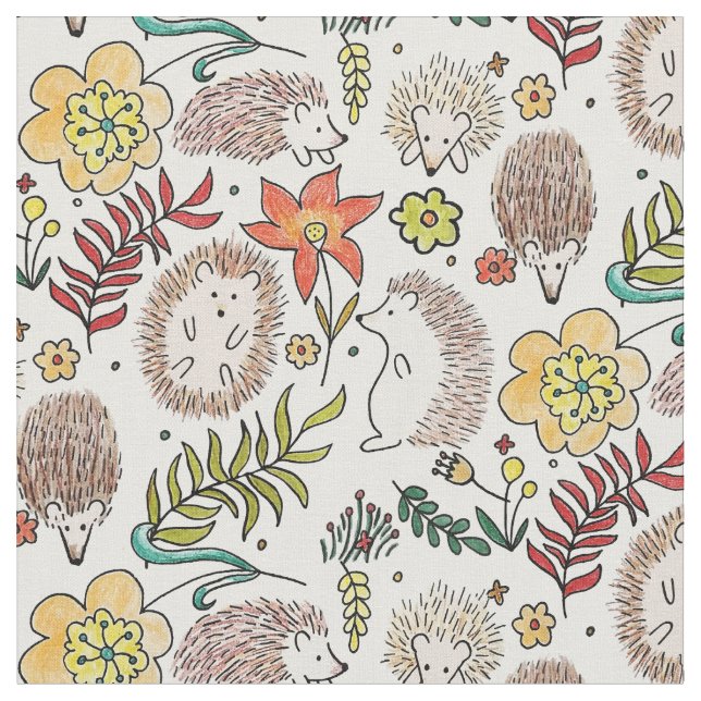 Hedgehog Field Fabric (Close Up)