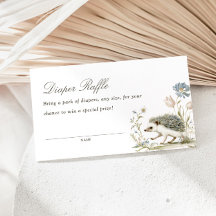 Hedgehog Floral Cottage Diaper Raffle