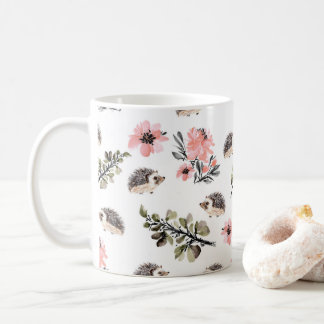 Hedgehog Florals Coffee Mug
