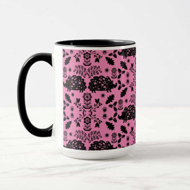 Hedgehog Folk Art Mug (Left)