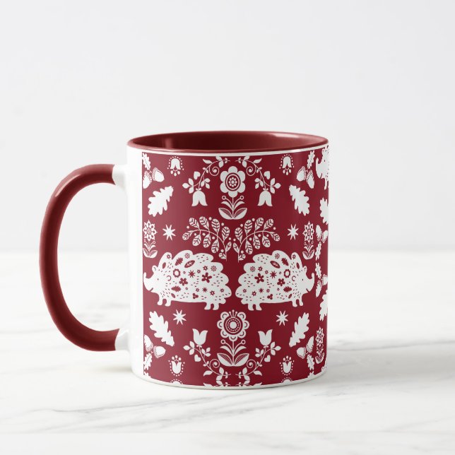Hedgehog Folk Art Mug (Left)