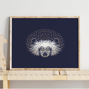 Hedgehog Forest Animal Hedgehog Wall Print
