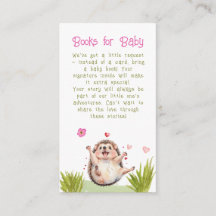 Hedgehog Garden Party Baby Shower Book Request