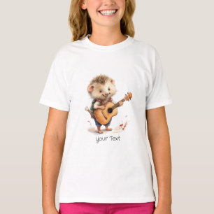 Hedgehog Guitar Girl T-Shirt