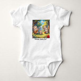 'Hedgehog Harmony" Baby Bodysuit