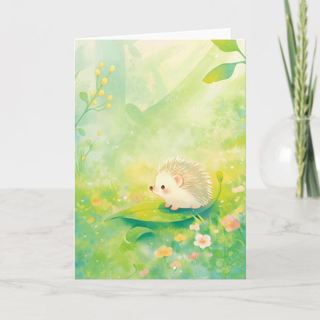 Hedgehog Haven in a Dreamy Garden Card (Front)