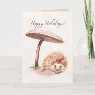 Hedgehog Holiday Card