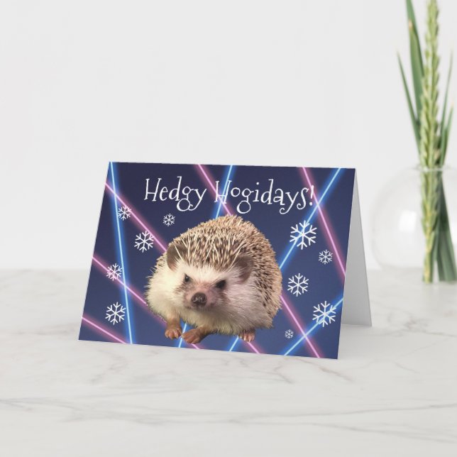 Hedgehog Holiday Card (Front)