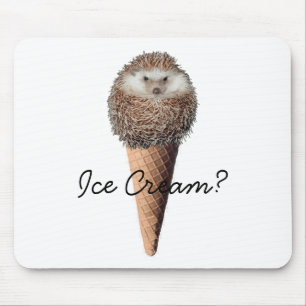 Hedgehog Ice Cream Mouse Pad