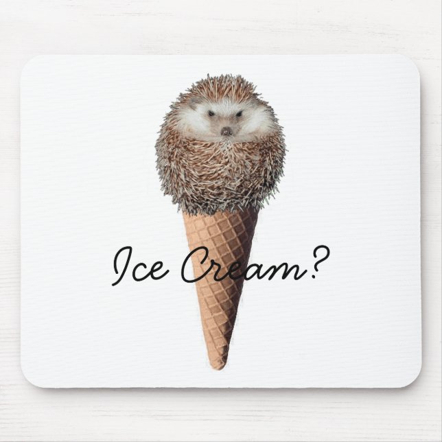 Hedgehog Ice Cream Mouse Pad (Front)
