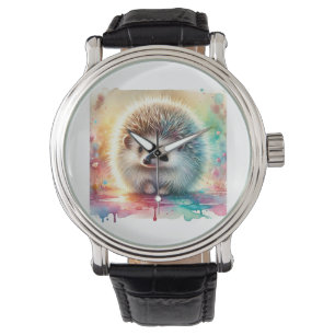 Hedgehog in Nature 061124AREF119 - Watercolor Watch