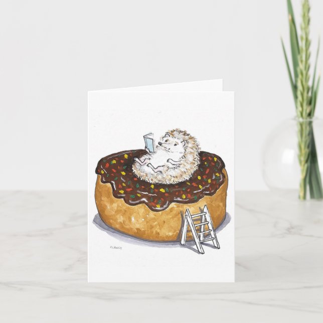 Hedgehog Indulgence Card (Front)