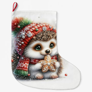 Hedgehog Large Christmas Stocking