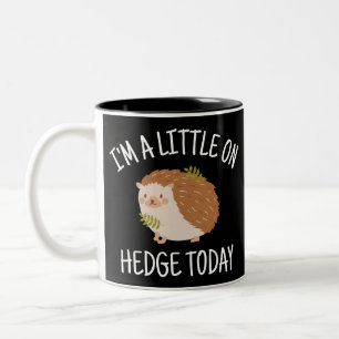 Hedgehog Little on Hedge Today Two-Tone Coffee Mug