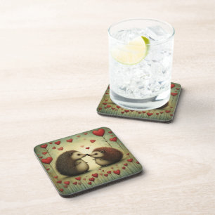 Hedgehog Love 1 Coaster