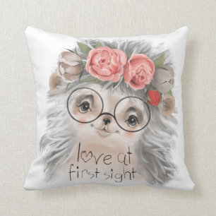 Hedgehog Love at First Sight  Cushion