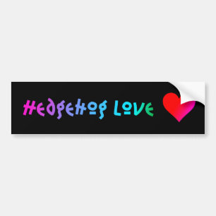 Hedgehog Love Bumper Sticker