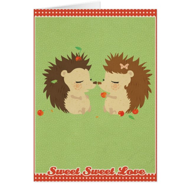 Hedgehog Love Card (Front)