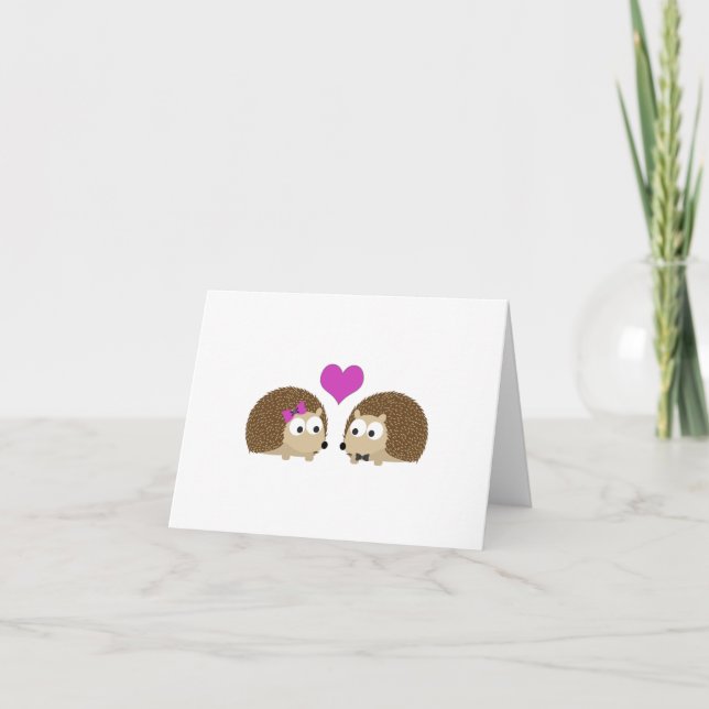 Hedgehog Love Holiday Card (Front)