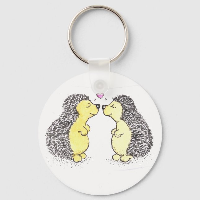 Hedgehog Love Key Ring (Front)