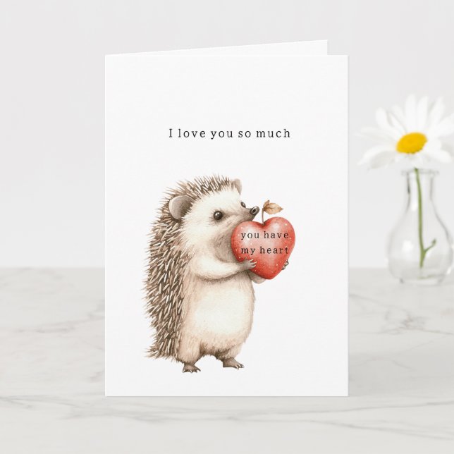Hedgehog Love So Much Card (Small Plant)