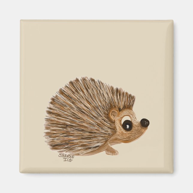 Hedgehog magnet, gift for that hedgehog lover magnet (Front)