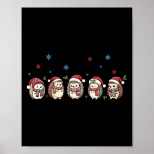 Hedgehog Merry Christmas Sweater, Hedgehog Santa X Poster