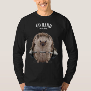 Hedgehog Muscle Training Weightlifting Fitness In T-Shirt