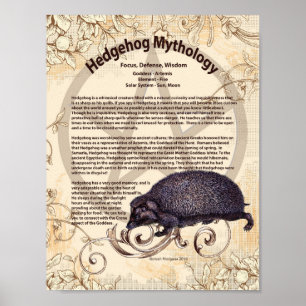 HEDGEHOG MYTHOLOGY POSTER