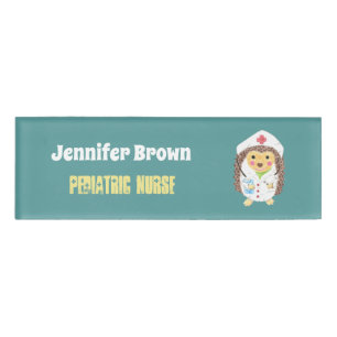 Hedgehog   Paediatrics nurse name tag