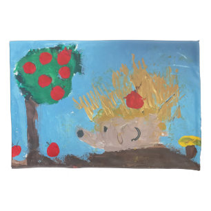 Hedgehog Painting Pillowcase