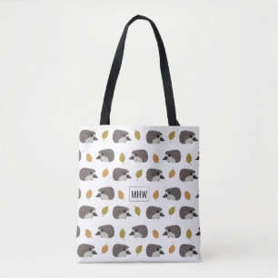 Hedgehog Pattern custom monogram bags