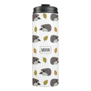 Hedgehog Pattern custom monogram tumbler