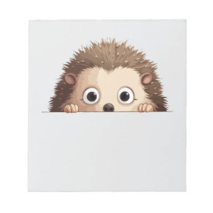 Hedgehog Peeking Cute Adorable Funny Animal Cool Notepad