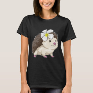 Hedgehog Plumeria Flower T-Shirt