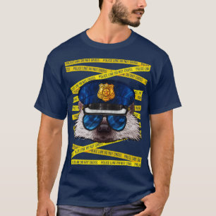 Hedgehog Police Officer Policeman Funny Police Ani T-Shirt