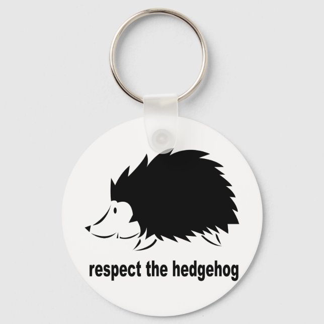 Hedgehog - Respect the Hedgehog Key Ring (Front)
