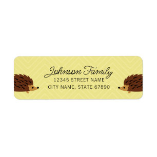Hedgehog Return Address Labels