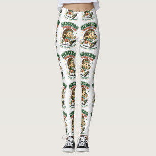 Hedgehog Running Club Cute Mascot Shirt Leggings