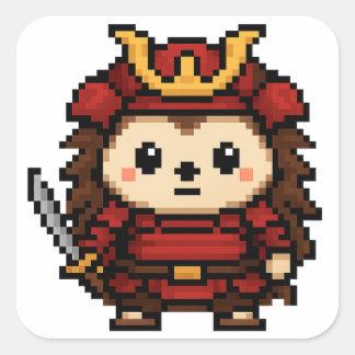 hedgehog samurai sticker sheet