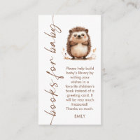 Hedgehog Script Books for Baby Shower