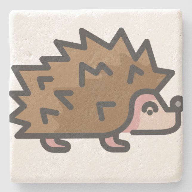 hedgehog stone coaster (Front)