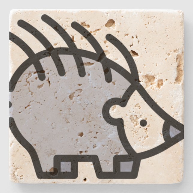 Hedgehog Stone Coaster (Front)