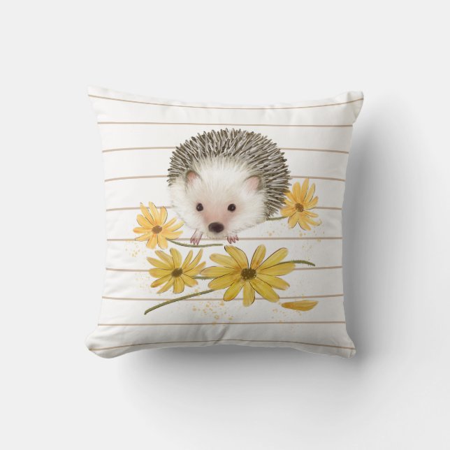 Hedgehog Throw Pillow (Front)