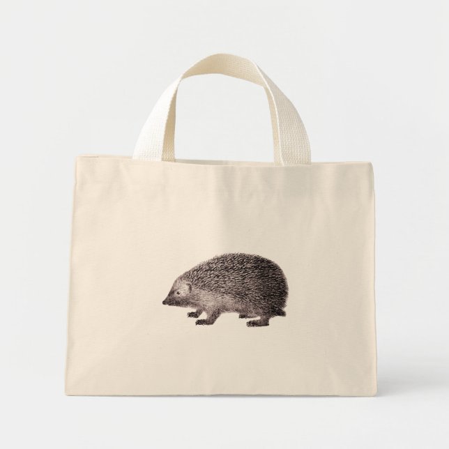 Hedgehog Tote Bag for Hedgehog Lovers (Front)