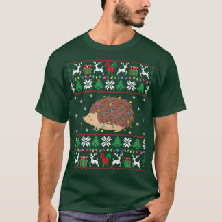 Hedgehog Ugly Xmas Sweater Hedgehog Christmas Ligh