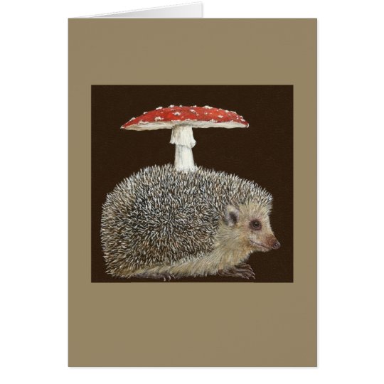 Hedgehog Umbrella #3 greeting card